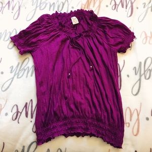 *NWOT* Soft Ruched Top in Fuchsia